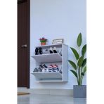 Eliusta Narel Beyaz Renk Kapı Önü Ayakkabılık 72 Cm Genişlik Dış Mekan Asma Ayakkabılık 72 X 78 X 26 Cm Teşhir