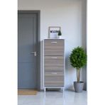 Eliusta Nefes Ayaklı 52 cm Ayakkabılık Kapı Önü/antre 3 Düşer Kapaklı Cordoba 52X127X26 cm Ayakkabılık - Cordoba - Beyaz
