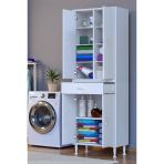 Eliusta Nexa Modüler Dolap 65 Cm Banyo/Mutfak Dolabı Extra Kullanım Alanlı 65X173x32,5 Cm Beyaz Dolap