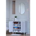 Eliusta Nirat 65 Cm 4 Bölmeli Beyaz Banyo Mutfak Dolabı 3 Raflı Kapaklı Çok Amaçlı Dolap 65X75x32,5 Cm