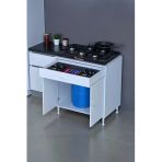 Eliusta Nıvera 75 Cm Mutfak Dolabı Beyaz Ankastre 75X88x56 Cm Ocak Dolabı Tüp Gizleyici Kapaklı Dolap