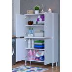 Eliusta Nuve Geniş Depolama Alanlı Dolap 100 Cm Banyo/Mutfak Çok Fonksiyonlu 100X138x32,5 Cm Saklama Dolabı