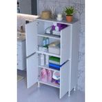 Eliusta Nuve Geniş Depolama Alanlı Dolap 80 cm Banyo/mutfak Çok Fonksiyonlu 80X138X32,5 cm Saklama Dolabı - Beyaz