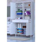 Eliusta Rivo 4 Raflı Banyo/Mutfak Dolabı 100 Cm Beyaz Renkli Çok Amaçlı Dolap 100X173x32,5 Cm Ebatlarında
