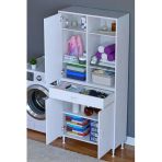 Eliusta Rivo 4 Raflı Banyo/Mutfak Dolabı 70 Cm Beyaz Renkli Çok Amaçlı Dolap 70X173x32,5 Cm Ebatlarında