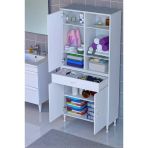 Eliusta Rivo 4 Raflı Banyo/Mutfak Dolabı 80 Cm Beyaz Renkli Çok Amaçlı Dolap 80X173x32,5 Cm Ebatlarında