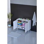 Eliusta Sabir 100 Cm 2 Raflı Beyaz Banyo Mutfak Dolabı 3 Bölmeli Çok Amaçlı Dolap 100X75x32,5 Cm Düzenleyici