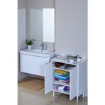 Eliusta Sabir 65 Cm 2 Raflı Beyaz Banyo Mutfak Dolabı 3 Bölmeli Çok Amaçlı Dolap 65X75x32,5 Cm Düzenleyici