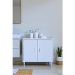 Eliusta Sabir 70 Cm 2 Raflı Beyaz Banyo Mutfak Dolabı 3 Bölmeli Çok Amaçlı Dolap 70X75x32,5 Cm Düzenleyici
