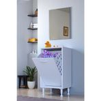 Eliusta Sare 50 Cm Beyaz Sepetli Banyo Dolabı,Mutfak Dolabı 50X75x32,5 Cm Oyuncak Sepeti Çok Amaçlı Dolap