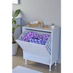 Eliusta Sare 65 Cm Beyaz Sepetli Banyo Dolabı,Mutfak Dolabı 65X75x32,5 Cm Oyuncak Sepeti Çok Amaçlı Dolap