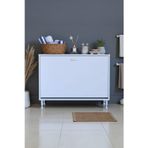 Eliusta Sare 95 Cm Beyaz Sepetli Banyo Dolabı,Mutfak Dolabı 95X75x32,5 Cm Oyuncak Sepeti Çok Amaçlı Dolap