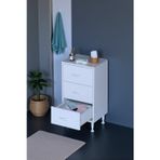 Eliusta Seçer 3 Çekmeceli 45 Cm Banyo Ve Mutfak Dolabı Beyaz 45X75x32,5 Cm Çok Amaçlı Organizer Dolap