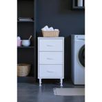 Eliusta Seçer 3 Çekmeceli 50 Cm Banyo Ve Mutfak Dolabı Beyaz 50X75x32,5 Cm Çok Amaçlı Organizer Dolap