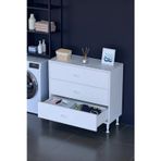 Eliusta Seçer 3 Çekmeceli 85 Cm Banyo Ve Mutfak Dolabı Beyaz 85X75x32,5 Cm Çok Amaçlı Organizer Dolap