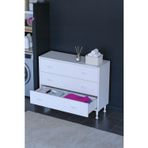 Eliusta Seçer 3 Çekmeceli 90 Cm Banyo Ve Mutfak Dolabı Beyaz 90X75x32,5 Cm Çok Amaçlı Organizer Dolap