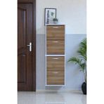 Eliusta Slim 4 Düşer Kapaklı 52 cm Meşe Asma Ayakkabılık Kapı Önü/antre 52X156X26 cm Ayakkabılık - Beyaz - Meşe