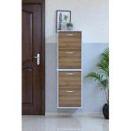 Eliusta Slim 4 Düşer Kapaklı 52 Cm Meşe Asma Ayakkabılık Kapı Önü/Antre 52X156x26 Cm Ayakkabılık