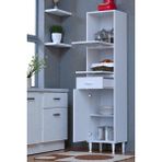 Eliusta Solaira 40 cm Genişlik Kapaklı Mutfak Dolabı 3 Kapaklı, Çekmeceli Çok Amaçlı Mutfak/banyo Dolabı - Beyaz