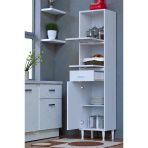 Eliusta Solaira 40 Cm Genişlik Kapaklı Mutfak Dolabı 3 Kapaklı, Çekmeceli Çok Amaçlı Mutfak/Banyo Dolabı
