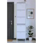 Eliusta Store Ayaklı Beyaz Ayakkabılık 52 cm Kapı Önü/giyim Odası/antre Uyumlu Ayakkabılık 52X205X26 cm
