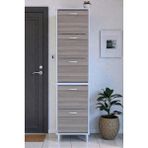 Eliusta Store Ayaklı Cordoba Ayakkabılık 52 cm Kapı Önü/giyim Odası/antre Uyumlu Ayakkabılık 52X205X26 cm - Cordoba - Beyaz