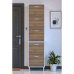 Eliusta Store Ayaklı Meşe Ayakkabılık 52 cm Kapı Önü/giyim Odası/antre Uyumlu Ayakkabılık 52X205X26 cm - Beyaz - Meşe