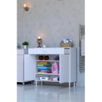Eliusta Taha 95 Cm 3 Bölmeli Beyaz Çok Amaçlı Dolap 2 Raflı Banyo Mutfak Dolabı 95X88x32,5 Cm Düzenleyici