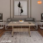 Eliusta Tekerlekli Mdf Masa %100 Mdf Orta Sehpa Mutfak Masası Yemek Masası - CORDOBA