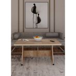 Eliusta Tekerlekli Mdf Masa %100 Mdf Orta Sehpa Salon Sehpa