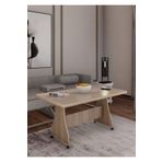 Eliusta Tekerlekli Mdf Masa %100 Mdf Salon Orta Sehpa Yemek Masası Ofis Sehpa
