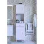 Eliusta Vero 5 Bölmeli 45 Cm Genişlikte Dolap Çok Amaçlı Kullanım Banyo Dolapı 45X173x32,5 Cm Dolap