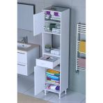 Eliusta Vero 5 Bölmeli 50 Cm Genişlikte Dolap Çok Amaçlı Kullanım Banyo Dolapı 50X173x32,5 Cm Dolap