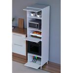 Eliusta Viramo Mikrodalga/Ankastre Fırın Dolabı Çoklu Bölmelerle 3 Kapaklı Depolama Alanlı 60X217x56 Cm