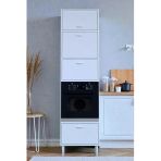Eliusta Viramo Mikrodalga/Ankastre Fırın Dolabı Çoklu Bölmelerle 4 Kapaklı Depolama Alanlı 60X217x56 Cm