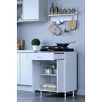 Eliusta Yankı 56 cm Derinlik 60 cm Genişlikte Dolap Baharat Raflı Set Üstü Ocak Uyumlu 60X88X56 cm Dolap - Beyaz