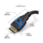Elivora – 10K & 8k HDMI Kablosu, HDMI 2.1 B – 2m, 0,5-5m Arası Mevcut – Sertifikalı, Almanya’da Geliştirilmiş (Ultra Yüksek Hız Kablosu Pc, Ps5, Xbox, Monitör ve Tv Için – Siyah-Mavi) - Option-1 - Ahşap