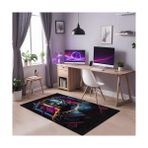 Elivora Bater Kadife Oyuncu Odası Halısı Kaymaz Pamuk Tabanlı Yıkanabilir Antibakteriyel Gamer, Gaming Halısı 120X180 - 374-Yeşil