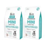 Elivora Brit Care Light & Sterilised, Minik Irk - Kısırlaştırılmış Köpekler Için, Tahılsız, Hipoalerjenik Tavşan Etli ve Somon Balıklı Kuru Mama, 2 kg (2 Paketi) - 0,01 gr