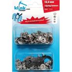 Elivora Çıtçıt 12,5 mm Kendin Yap Kiti, Mont, Giyim, Çanta, Deri Için Çekiçle Uygulama Aparatları ve 15 Adet Çıtçıt Takım Gümüş Renk-Paslanmaz Pirinç - Option-1
