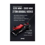 Elivora Dht Pro 2 Ton Arabalı KRIKO,125-300 mm Kaldırma Yüksekliği, 360 Derece Dönebilen Yatak, Güçlü Hidrolik Pompa, Kolay Yerleşim Için Tekerlekli, Dayanıklı Çelik Gövde, Otomobil Kaldırma Krikosu - Option-1