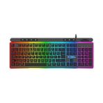 Elivora K1 360° Özelleştirilebilir Rgb & Yazılımlı Full Membran 104+7 Tuşlu Ekstra Multimedya/rollover Ses Kontrol Mekanizmalı Gaming Klavye - Option-1 - 001-Renkli