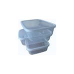 Elivora Kapaklı Saklama Kabı 3'lü Set, 3000 ml Her Biri, Şeffaf, Bpa Içermez, Hava Geçirmez, Istiflenebilir - 0 Siyah - Option-1