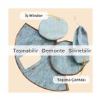 Elivora Kedi Evi Köpek Çadırı Katlanabilir Taşınabilir Demonte Kolay Kurulum Şık Dizayn Yaz Kış Isı Yalıtımı Minder ve Çantalı Pet Hayvan Genel Kullanım Large Boy 50X50X60 cm Gri - Option-1