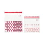 Elivora Kilitlenebilir Buzdolabı Poşeti, Kırmızı-Pembe, 2,5 Lt ve 1,2 Lt, 50 Adet - 0 Siyah - Option-1