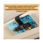 Elivora Klipsli 180 Derece Döner Klipsli Araç Içi Gözlük Tutucu Kart Tutucu Oto Araç Gözlük Tutacagi