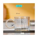 Elivora Kristal Cam Bardak Seti, 300ML, 6 Parça, Boncuk Kulplu - Option-1 - 0 - Siyah