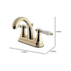 Elivora KS7612BPL Bel Air 10CM Merkez Seti Lavabo Bataryası, Cilalı Pirinç - Option-1 - 001-Renkli