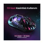 Elivora Mercury x Pro Kablosuz Oyun Faresi - 32.000 Dpı Paw 3950 Sensör, 8.000Hz Yoklama Hızı, Magnezyum Alaşımlı Içi Boş Çerçeve, Rgb Aydınlatma, 5 Programlanabilir Düğme, Üç Modlu (Neon Graffiti)