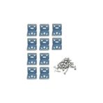 Elivora Mobilya Köşe Bağlantı Aparatı, L Tipi Metal Köşebent, 30X25X25MM, Gümüş Renk, 10 Adet Vida Dahil, Dolap Raf Montaj Bağlantı Seti - 001-Beyaz - Option-1